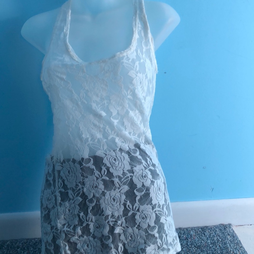 womans lace racer back  blouse